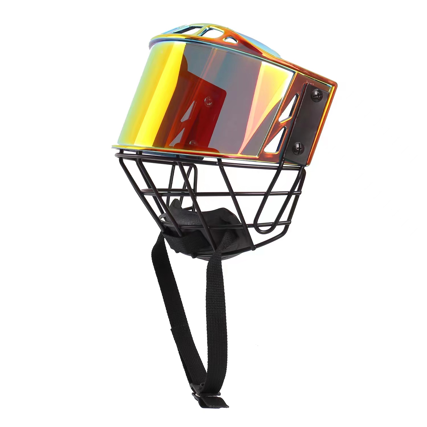 红色高强度冰球头盔笼适合冰球运动员